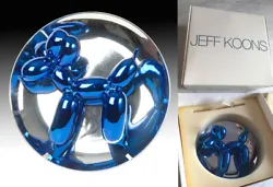 Buy Jeff Koons : Balloon Dog Plate Sculpture, 1st. Limited Edition Run (Blue) 2002  • 14,218.57£