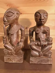 Buy Democratic Republic Of Congo Bushongo Kuba Art Hand Carved Wooden Sculptures • 365£