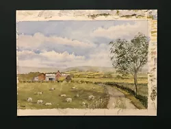 Buy Vintage Unframed County Side Scene Watercolour Painting  By P F Bridge • 1.99£