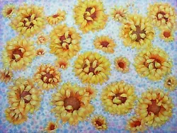 Buy Anastasia Woron  Shining Sunflowers  Original Signed By Author Oil • 1,906.80£