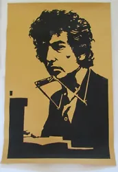 Buy Vintage 1967 Bob Dylan Black Light Silk Screen Poster Beasley • 276.28£
