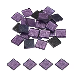 Buy Mosaic Tiles, Glass Tiles 2 X 2cm For DIY Crafts, 25pcs(100g,Purple) • 8.93£