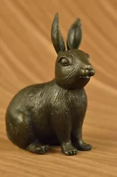 Buy Vintage Austrian Vienna Bronze Sitting Bunny Rabbit Figurine Statue Garden Decor • 188.05£