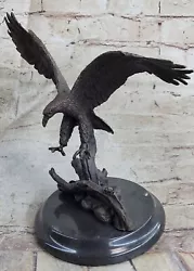 Buy Bronze Marble Statue Eagle Head Bust Military Army Air Force Marine Colonel Sale • 165.43£