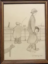 Buy Original Drawing After L.s. Lowry  Figures On The Promenade  • 12£