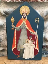 Buy Beautiful Painting Icon Saint Nicolas 1950 Religion Paris Painted On Panel Wood • 62.60£