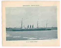 Buy SS City Of New York Liner Southampton Solent Antique Print Picture 1900 BPF#1676 • 2.99£