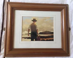Buy Print Jack Vettriano 'The Drifter' Man On Shore With Suitcase 38cm X 28cm Framed • 15£