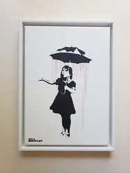 Buy Mrs Banksy Nola Original Framed Painting On Canvas DFace Invader Obey Fairey  • 125£