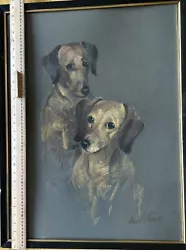 Buy Helen M. Turner (Scottish 1937 - 2023) - Original  Painting Of Two Dachshunds • 185£