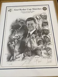 Buy 1997 32nd Ryder Cup Matches Signed TIGER WOODS +more Bill Dotson Color Print JSA • 944.98£