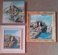 Buy 3  Seaside Oil Paintings Original Art By British Artist Brian Wilson • 30£