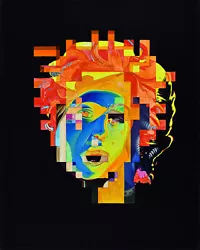 Buy Alex Nizovsky – MARILYN MEDUSA – Pop Art Pixel Glitch Modern Painting 24 X30  • 1,412.95£