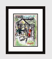 Buy Awesome CHAGALL 1969 Original Color  Lithograph  The Painter  SSIGNED Framed COA • 314.60£