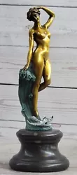 Buy Home Art Decoration Sculpture Nude Young Women Girl Bronze Marble Statue Deal • 129.52£