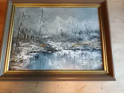 Buy Original Oil Painting On Canvas Signed Keynes Winter Forest • 65£
