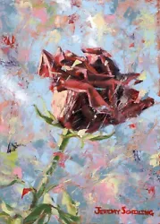 Buy Red Rose Floral Art Original Oil Painting Still Life Flower 6.5X9.25 Inches BIN • 330.75£