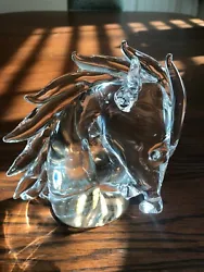 Buy Beautiful Murano Art Hand Blown Glass Horse Head Sculpture, SIGNED BY CARTIER • 236.25£