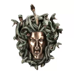 Buy Medusa Head Of Snakes Gothic Medium Wall Plaque Décor Statue Cold Cast Bronze • 81.80£