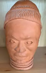 Buy Hand Crafted Terracotta African Head Sculpture • 19.95£