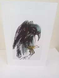 Buy Crow Gift Card From Original Watercolour And Pen Drawing/painting, Crow Card • 2.65£