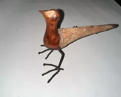 Buy Adirondack Style Hand-carved Driftwood Spunky Bird On Steel Legs Branded JPM • 123.93£