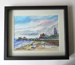 Buy Original Framed Watercolour Painting Cromer Pier And Beach By Ann Marie Whitton • 150£