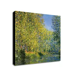 Buy Bend In The River Epte By Claude Monet - Framed Canvas Wall Art Print • 12.99£