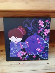 Buy Oriental Theme Small Canvas Black And Violet • 2£