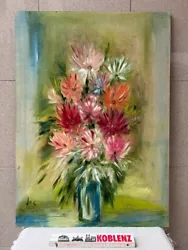 Buy Abstract Art - Oil Picture 70 X 50 Cm Still Life  Flowers In Vase  Sign  Jos  - S2 • 68.64£