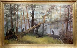 Buy Morris Katz, Bears In The Forest, Oil On Board, Signed • 2,789.50£