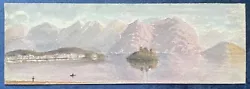 Buy Antique Watercolour Painting - Mountain Lake Scene, George Chance, C.1880 • 7£