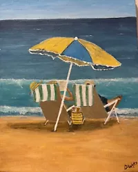 Buy Original Acrylic Painting “Perfect Day On The Beach “. 10” X 8” On Canvas Board. • 22£