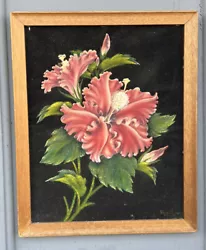 Buy Vintage 50’s Frank Oda Hawaii Red Hibiscus Flower Painting Signed 22”x18” • 264.59£