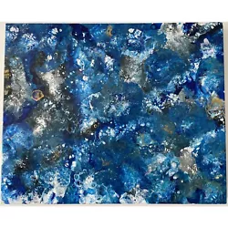 Buy Hand Painted, Original Blue Painting, Large Abstract, Home Wall Decor Canvas • 39.99£