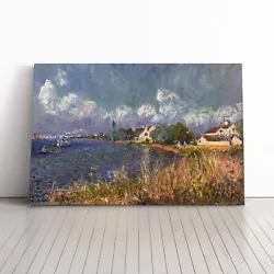 Buy Alfred Sisley The Seine At Billancourt Canvas Wall Art Print Framed Picture • 24.95£