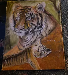 Buy Tiger Oil Painting Unframed 20” X 16”H • 25£
