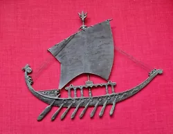 Buy Ancient Greek Trireme Warship Ship Boat Metal Wall Art Patina Bronze Model  • 69.99£