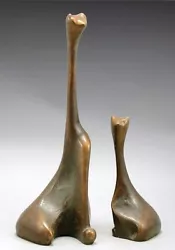Buy Large Israeli Artist Aharon Bezalel Modernist Bronze Cat • 2,267.98£