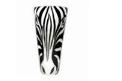 Buy Correia Glass       Black And White Ziebra Face     VASE          8590 LA • 874.12£