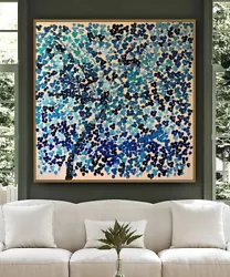 Buy Van Gogh Style Original Abstract Oil Painting On Canvas 80x80cm Cherry Blossom • 295£