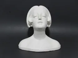 Buy Art Deco Plaster Woman's Head Bust ~ Titled VANITY • 104.82£
