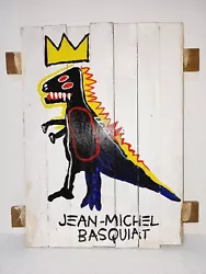 Buy Jean-Michel Basquiat (Handmade) Acrylic Painting Signed And Sealed 39x25 Cm. • 400.46£