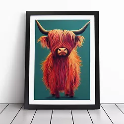 Buy An Awesome Highland Cow Wall Art Print Framed Canvas Picture Poster Decor • 34.95£