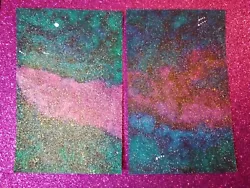 Buy Handmade Watercolour Painting. ×2 Mini's The Deep Space Warming Nebula. • 2£