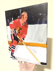Buy Bobby Hull Chicago Hockey Painting 11x14 Hockey Art Signed By The Artist • 41.43£
