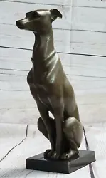 Buy Art Deco Greyhound Dog Bronze Sculpture Museum Quality Figurine Figure Gift Sale • 104.37£