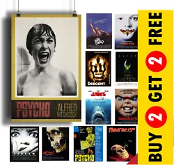 Buy Classic Horror Movie Posters Film Poster A3 A4 A5 Print HD Borderless Printing • 3.99£