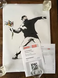 Buy BANKSY Flower Thrower PLUS Ticket The Art Of Banksy London UK Exhibition Poster • 49.99£