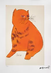 Buy Andy Warhol Red Cat 93/100. Lithography, Offset Printing, Imprint Size 42x27.5cm • 3,247.42£